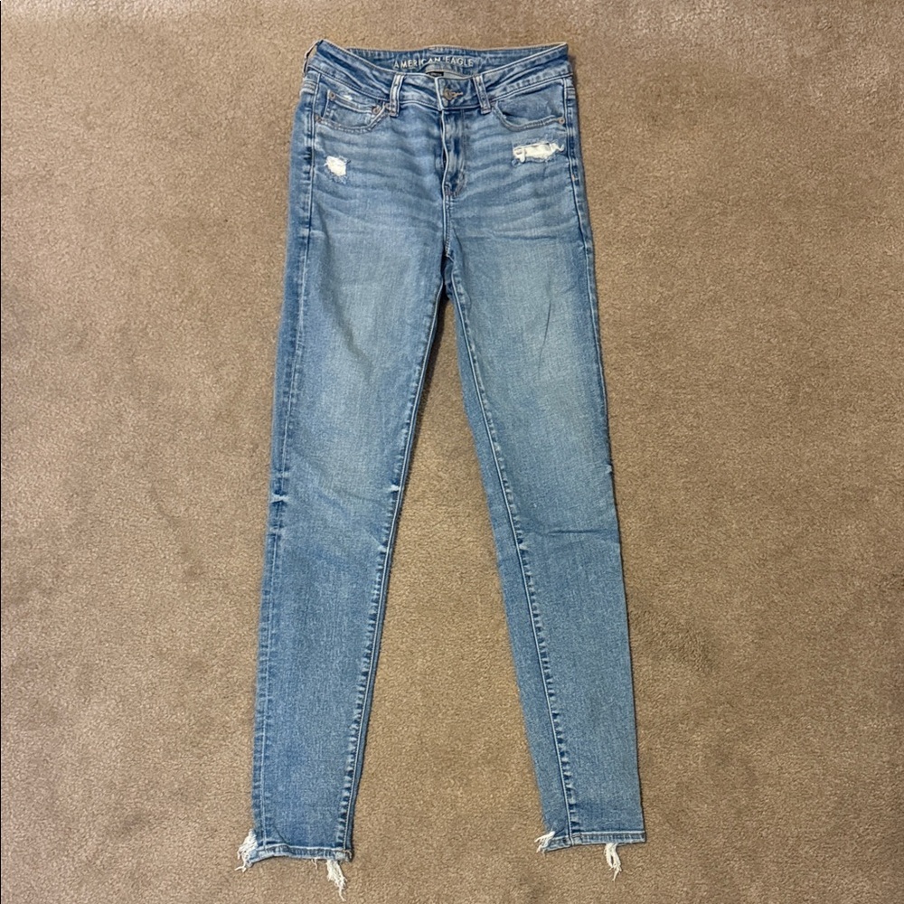 American Eagle Outfitters X-Long Light Blue Skinny Jeans